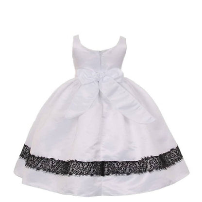 Asmaani Baby Girl's Off-White Colour Satin A-Line Maxi Full Length Dress (AS-DRESS-22154)