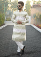 Prazu Fashion Mahendi Cotton Embroidered Shading Print Kurta