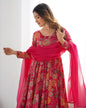 Evanik Rani Pink Pure Romance Silk With Print Kediya With Palazzo Suit