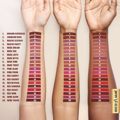 Lakme Ultimate Glam Matte Liquid Lipstick - Nude Latte