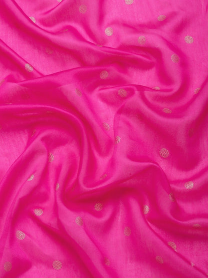 Ahalyaa Women's Traditional Semi Stitch Saree - Fuchsia