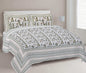 Rudra Bazaar Olive 210 TC Cotton Double King Bedsheet With 2 Pillow Covers