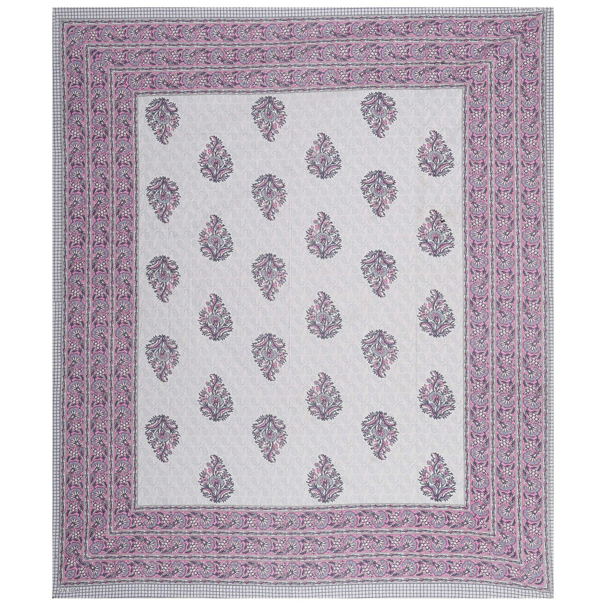 Rudra Bazaar Purple 210 TC Cotton Double King Bedsheet With 2 Pillow Covers