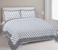 Rudra Bazaar Grey 210 TC Cotton Double King Bedsheet With 2 Pillow Covers