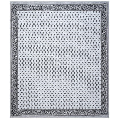 Rudra Bazaar Grey 210 TC Cotton Double King Bedsheet With 2 Pillow Covers