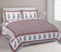 Rudra Bazaar Grey 210 TC Cotton Double King Bedsheet With 2 Pillow Covers