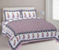 Rudra Bazaar Pink 210 TC Cotton Double King Bedsheet With 2 Pillow Covers