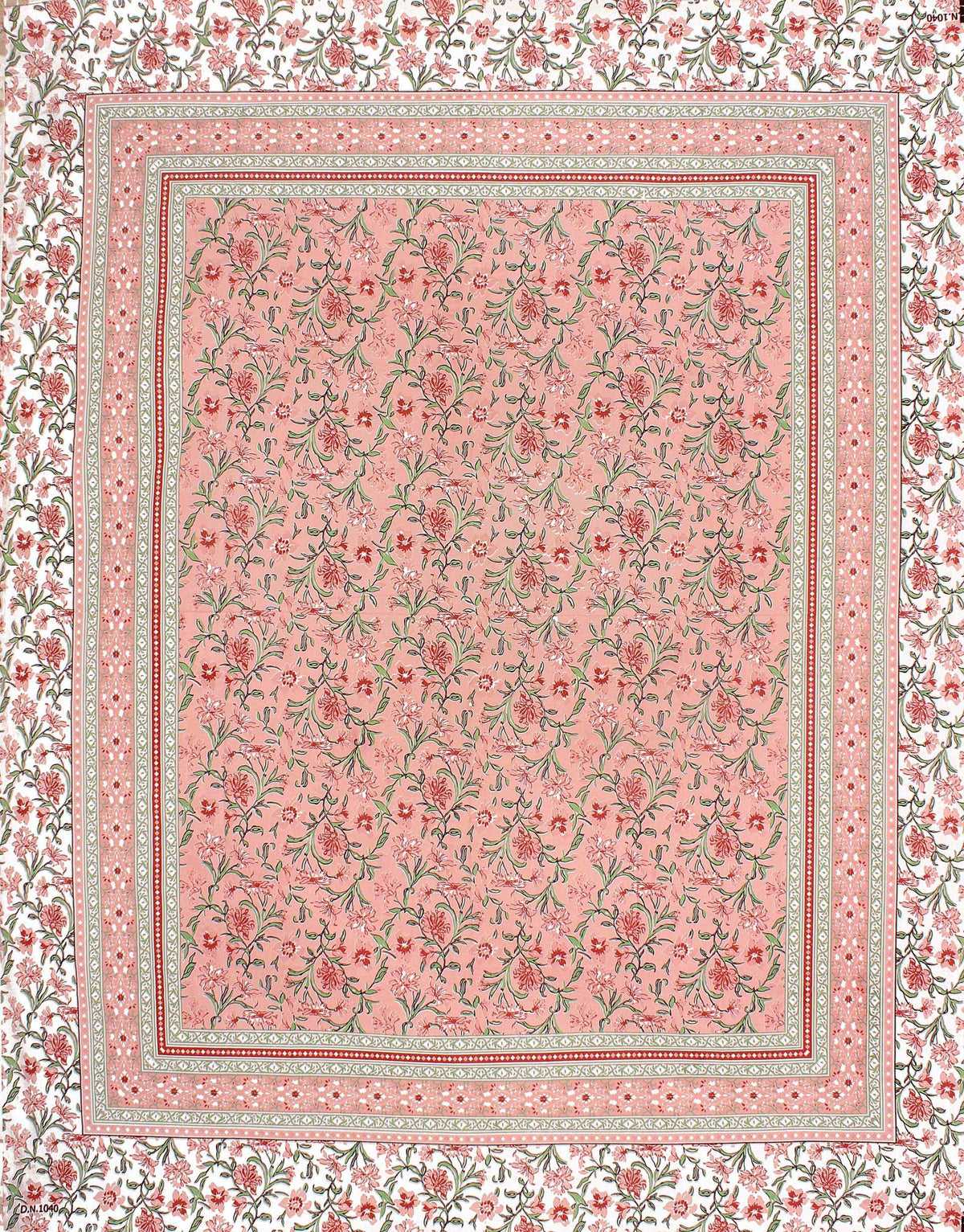 Rudra Bazaar Pink 210 TC Cotton Double King Bedsheet With 2 Pillow Covers
