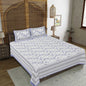 Rudra Bazaar Blue 210 TC Cotton Double King Bedsheet With 2 Pillow Covers