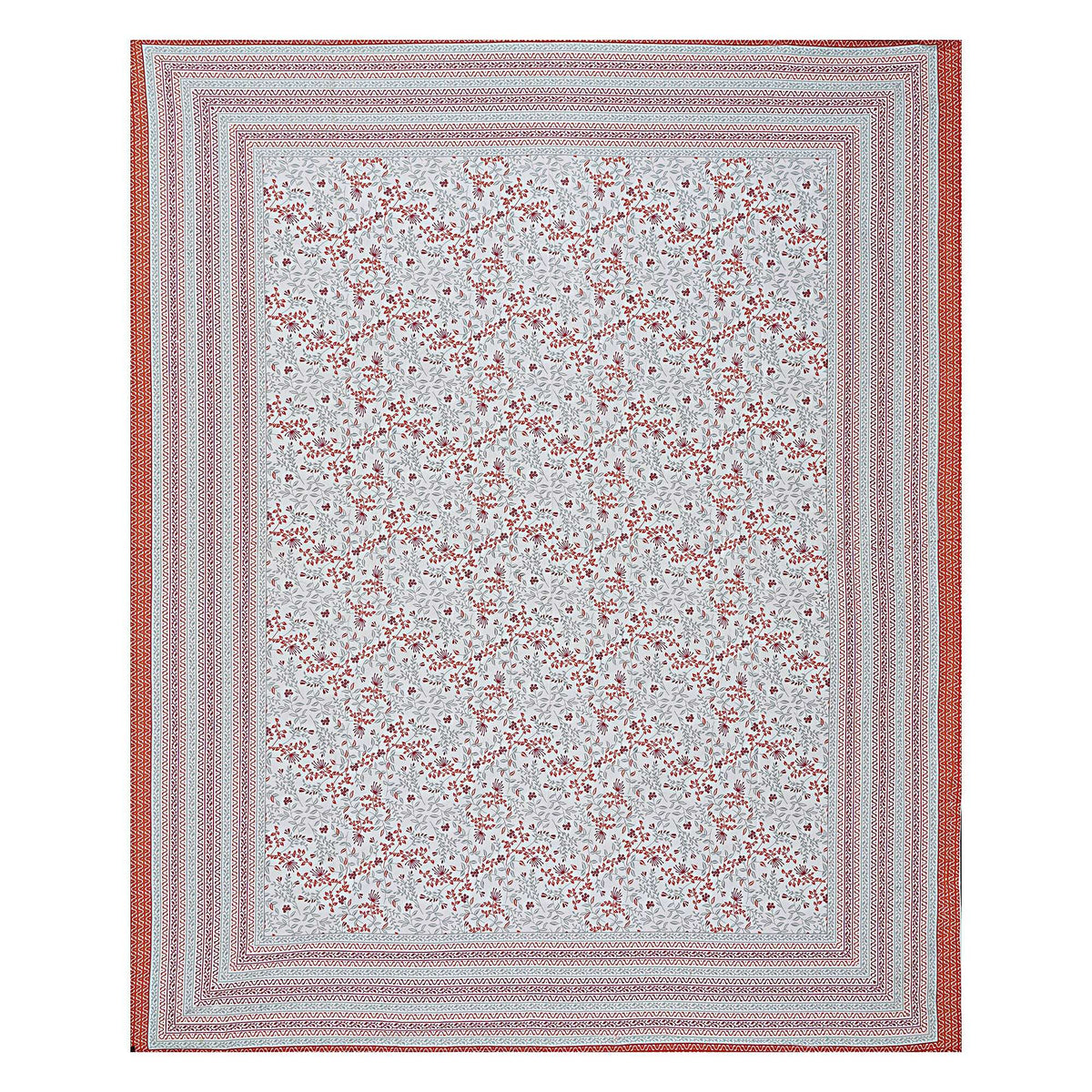Rudra Bazaar Orange 210 TC Cotton Double King Bedsheet With 2 Pillow Covers