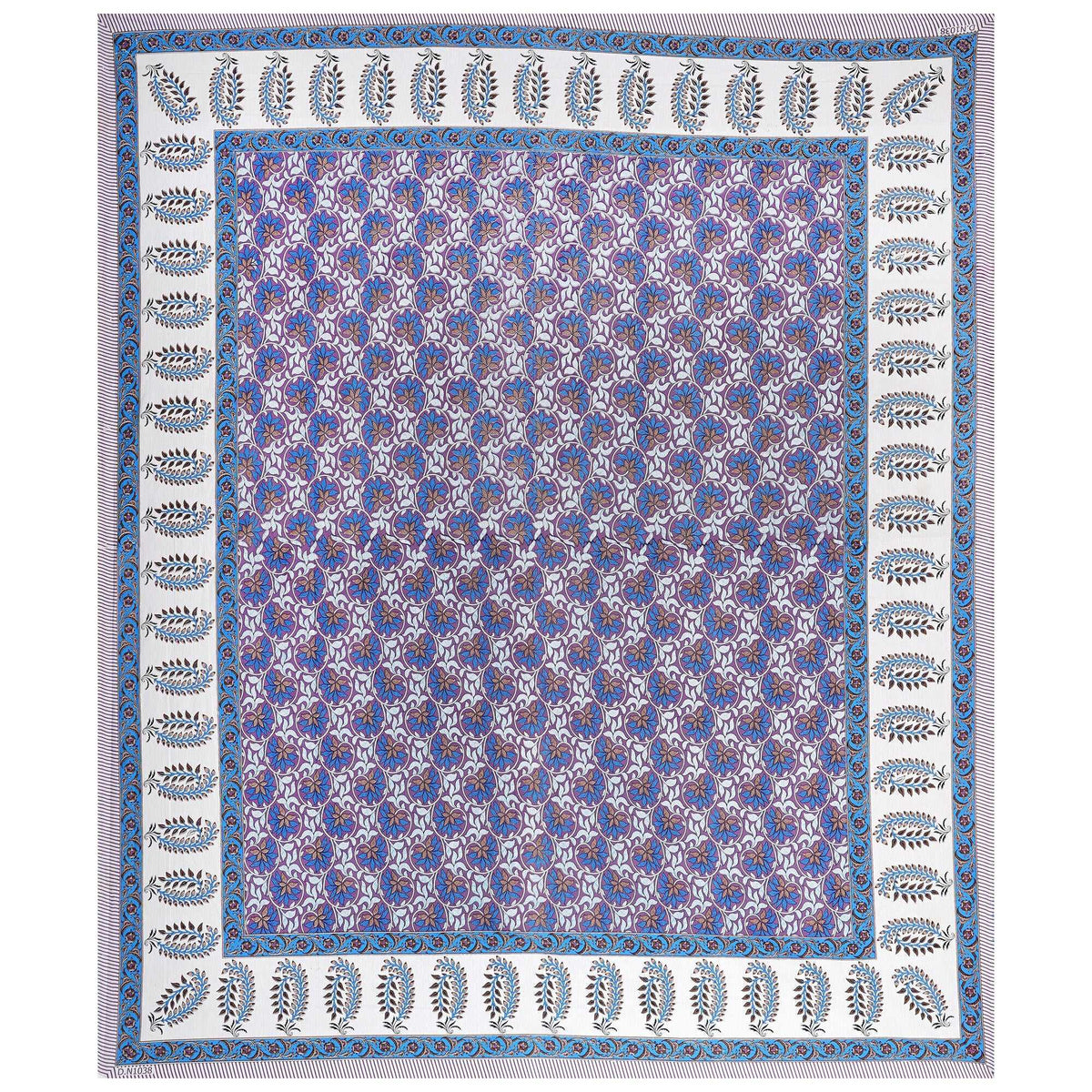 Rudra Bazaar Multi 210 TC Cotton Double King Bedsheet With 2 Pillow Covers