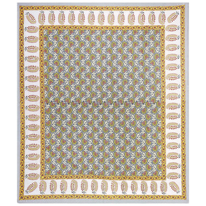 Rudra Bazaar Multi 210 TC Cotton Double King Bedsheet With 2 Pillow Covers