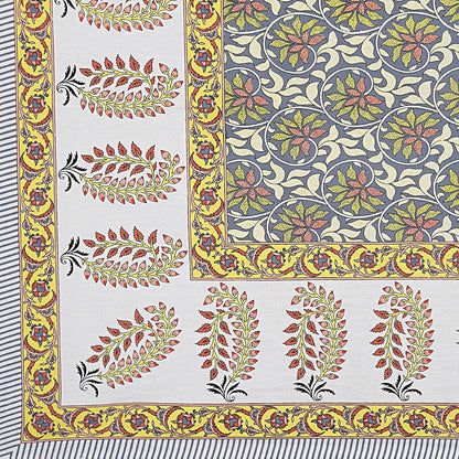 Rudra Bazaar Multi 210 TC Cotton Double King Bedsheet With 2 Pillow Covers