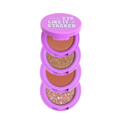 Gush Beauty Eye Like It Stacked - Summer sundowner- 4 in 1 - Brick Brown, Toasted Coffee, Bronze Terracotta & Champagne Shimmer