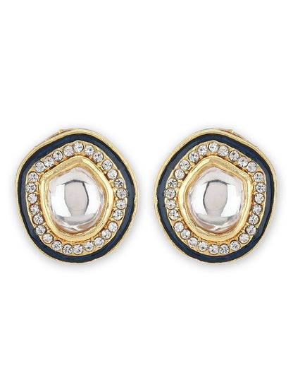 Blue Oval Drop Earrings - Ruby Raang