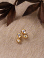 Gold-Toned Circular Studs Earrings - Ruby Raang
