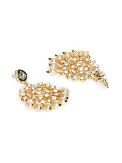 Kundan Chand Earrings - Ruby Raang