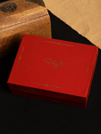 Kundan and Stone Passa/Jhoomer - Ruby Raang