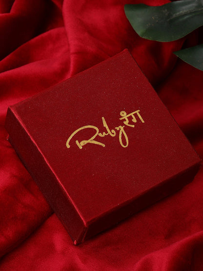 Chand Kundan Earrings - Ruby Raang