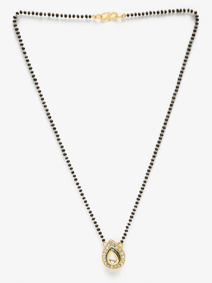 Black Gold Kundan Mangalsutra - Ruby Raang