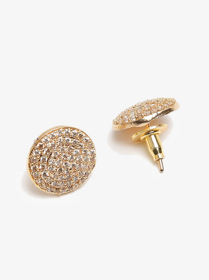 Rose Gold Contemporary Studs Earrings - Ruby Raang