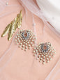 White Contemporary Drop Earrings - Ruby Raang