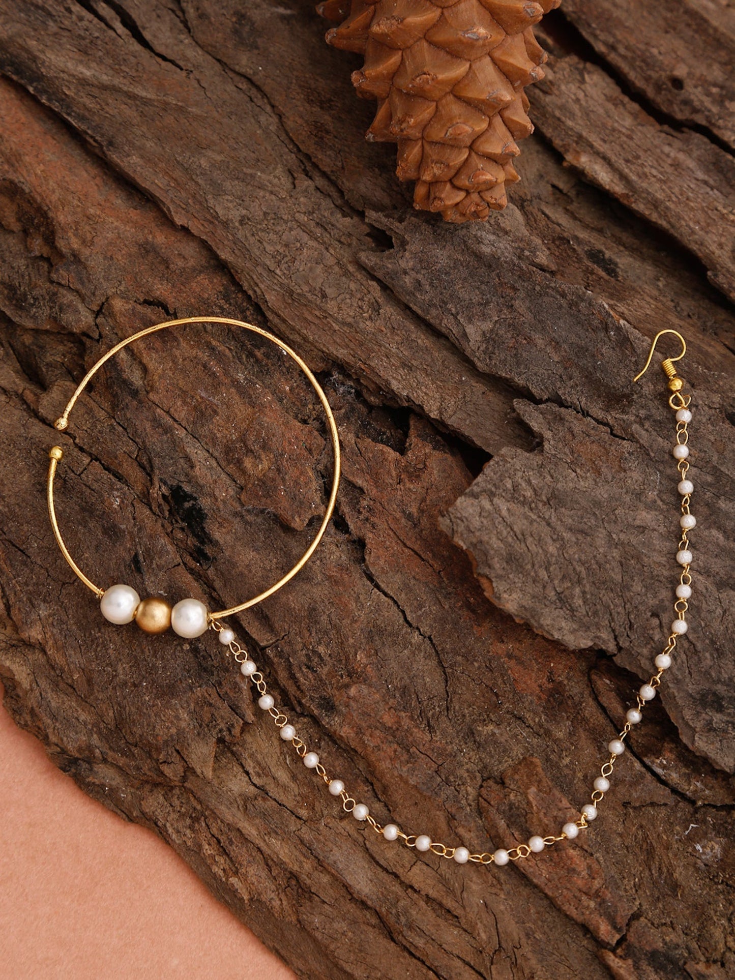 Women's Pearl Nose Ring - Ruby Raang