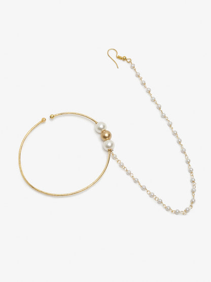 Women's Pearl Nose Ring - Ruby Raang