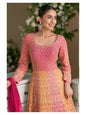 Aarshi Fashions Pink Georgette Wedding Gowns
