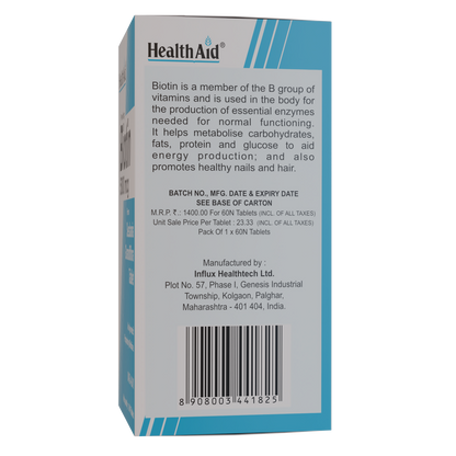 HealthAid Biotin 5000 mcg Tablets