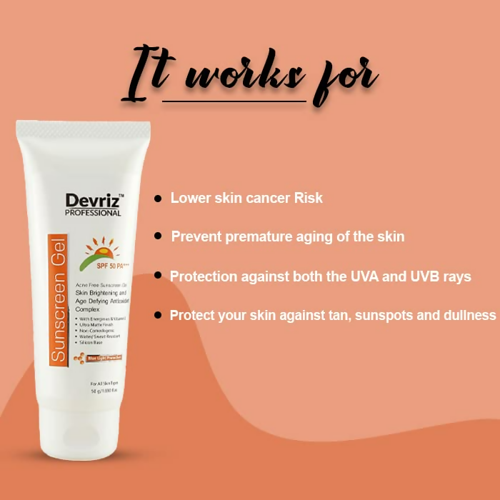 Devriz Professional Sunscreen Gel Spf 50 Pa+++