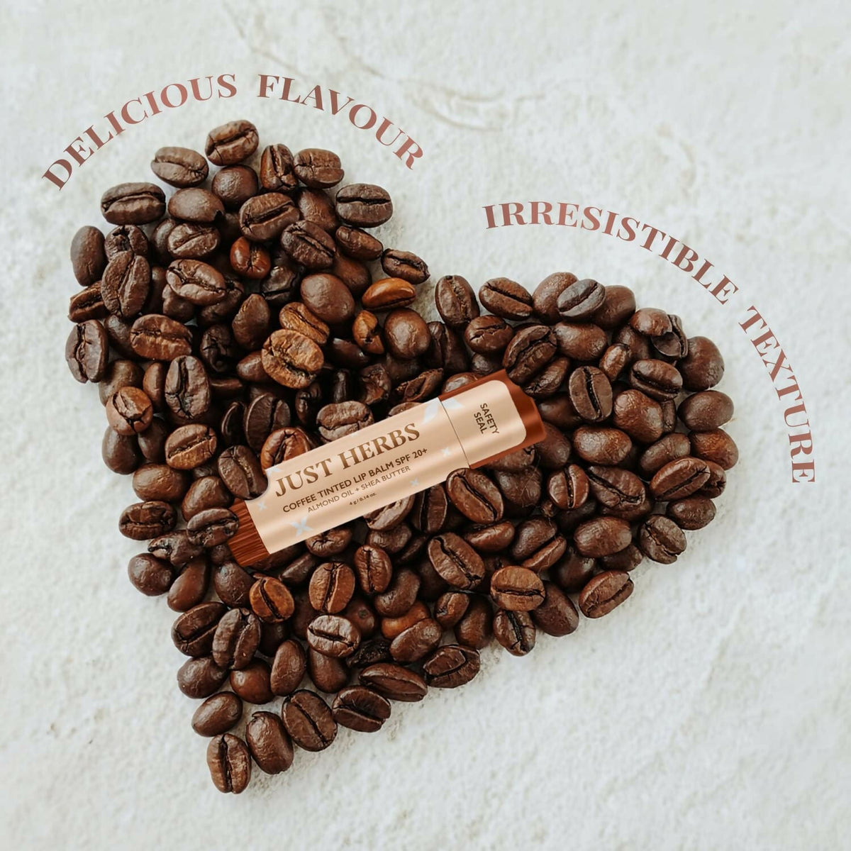 Just Herbs Coffee Tinted Lip Balm with SPF 20+ for Dark Lips to Lighten