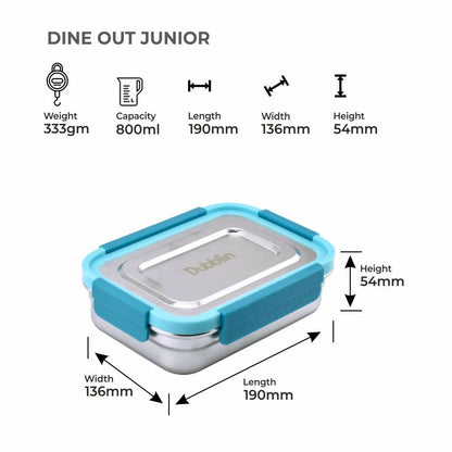 Dubblin Dineout Junior Stainless Steel Lunch Box