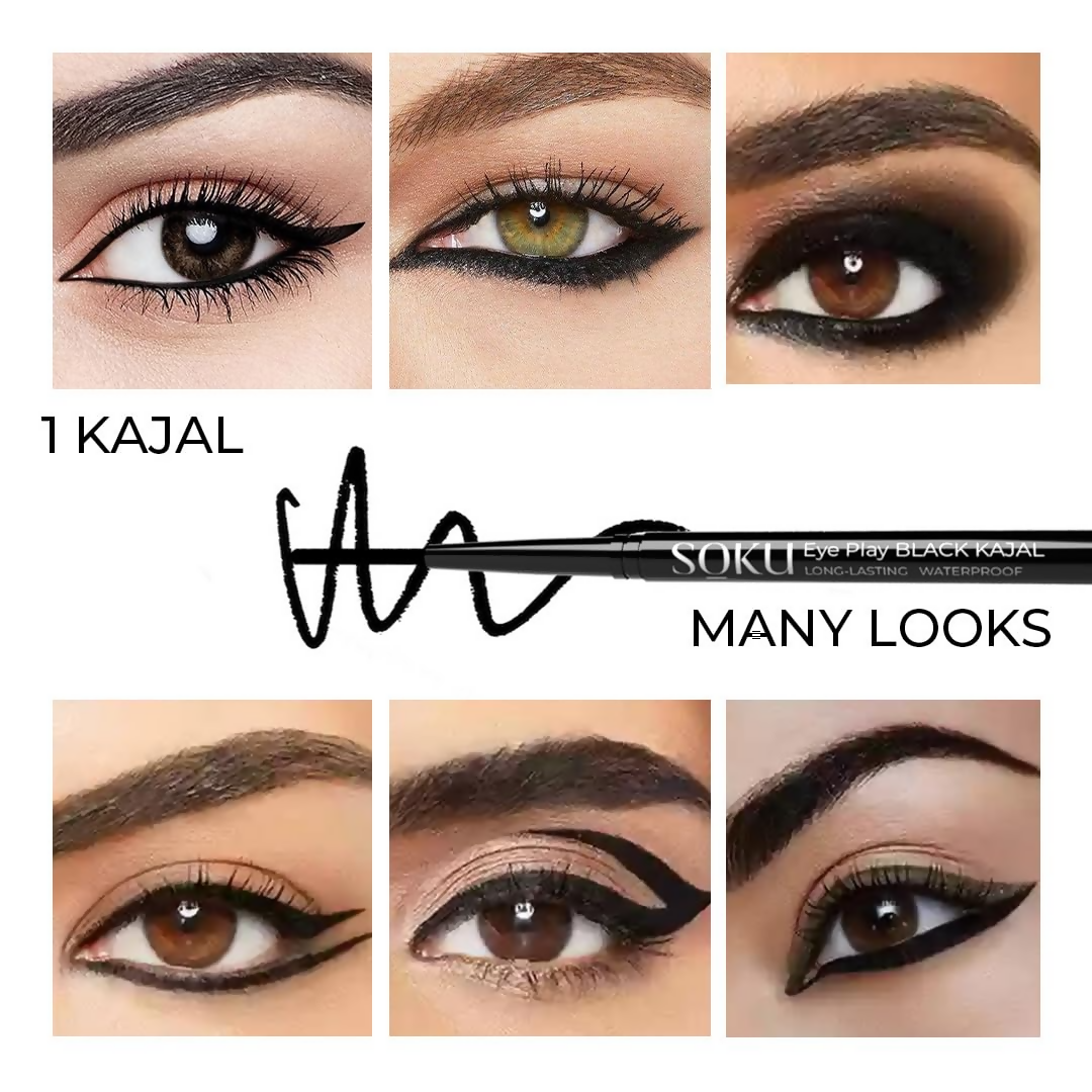 SOKU Eye Play Matte Finish Black Kajal Stick