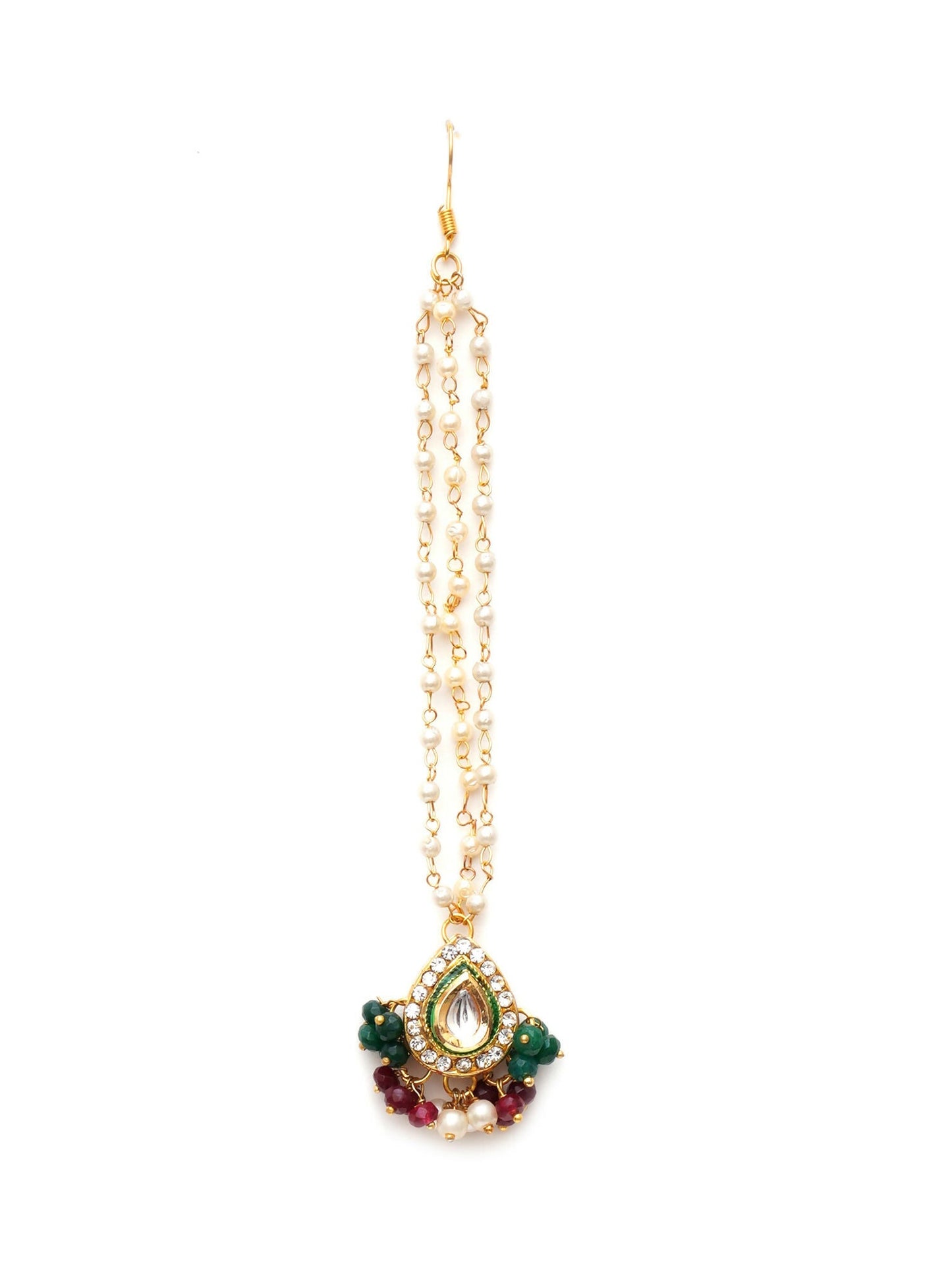 Kundan Maang Tikka (Gold) - Ruby Raang