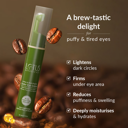 Lotus Botanicals Coffee and Multi-Peptide Under Eye Creme with Vitamin E