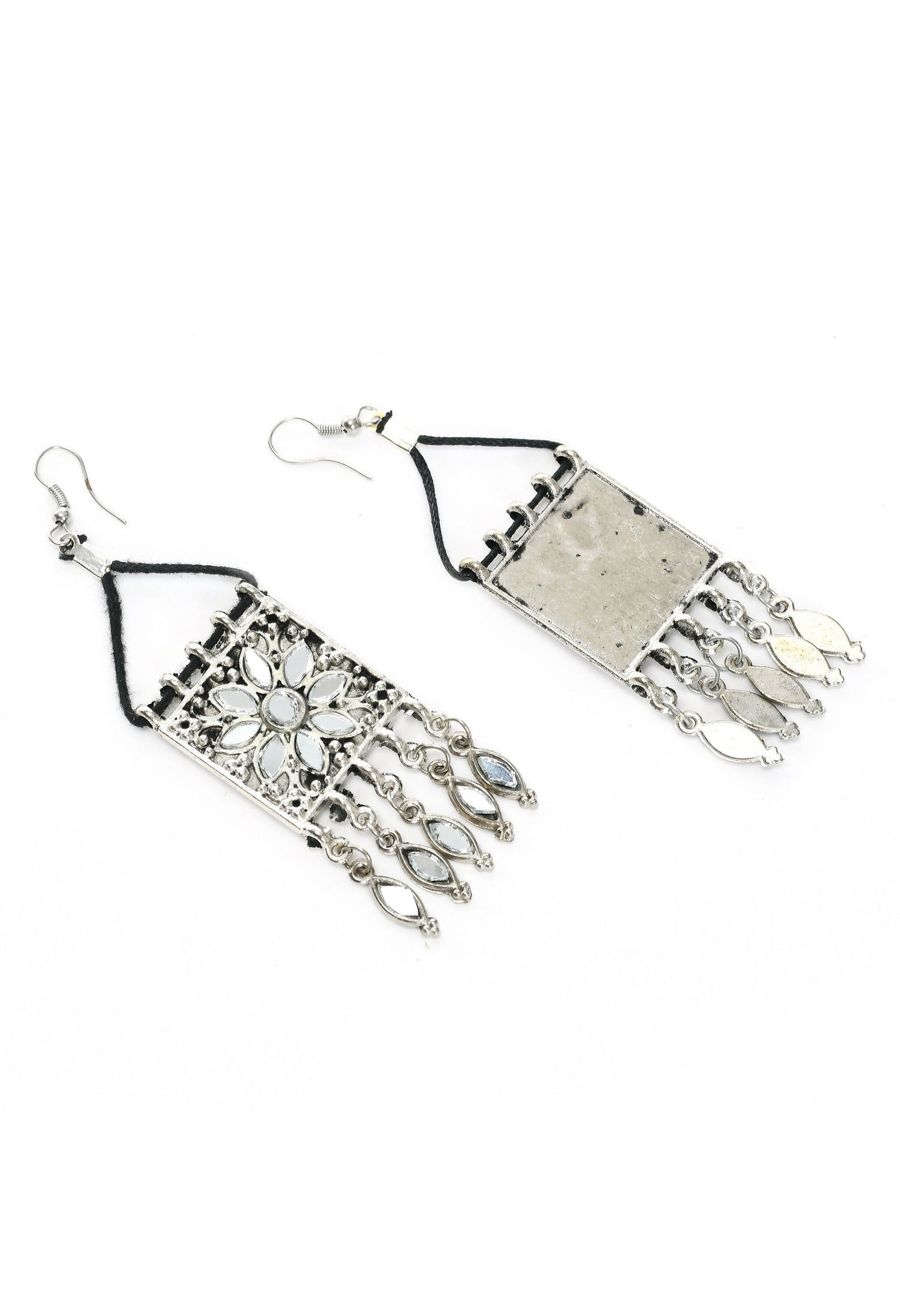 Mominos Fashion Johar Kamal Women Silver-Plated Brass Finish Mirror Work Choker