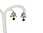 Terracotta Triangle Ear Studs With Drops