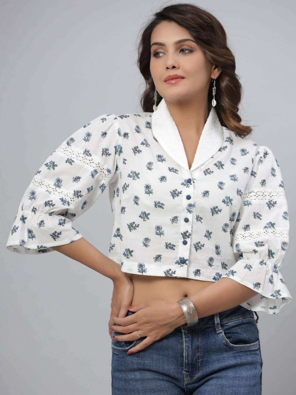 Juniper Women's White Printed Top