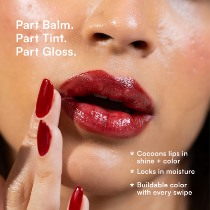 Gush Beauty Hybrid Gloss Butter Balm High Shine & Hydrating - Blood Orange