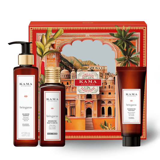 Kama Ayurveda Bringaras Regenerating Hair-Oiling Ritual Kit