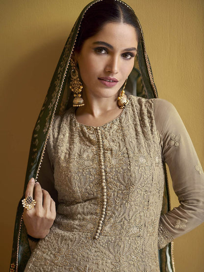 Myra Coco Real Georgette Embroidered Party Wear Suit