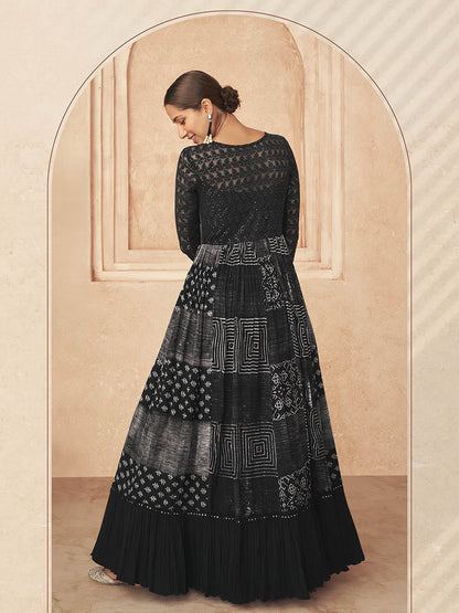 Myra Black Real Georgette Designer salwar kameez