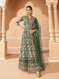 Myra Multicolour Real Georgette Designer Gown Style Suit