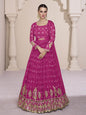 Myra Rani Georgette and Chinon Silk Gown Style Party Wear Suit