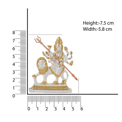 Estele Gold-Polished Religious goddess Durga Ma Idol for Pooja & Car decor