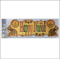 Stickerbazaar Micro Golden Embossing Red Patti Cutout Sticker