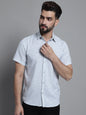 Jainish Men's Printed Casual Shirt - Light-Grey