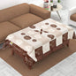 Yellow Weaves Polyester Floral Designer Rectangular Center 4 Seater Table Cover - Brown