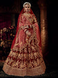 Myra Red Heavy Embroidered Bridal Designer Lehenga